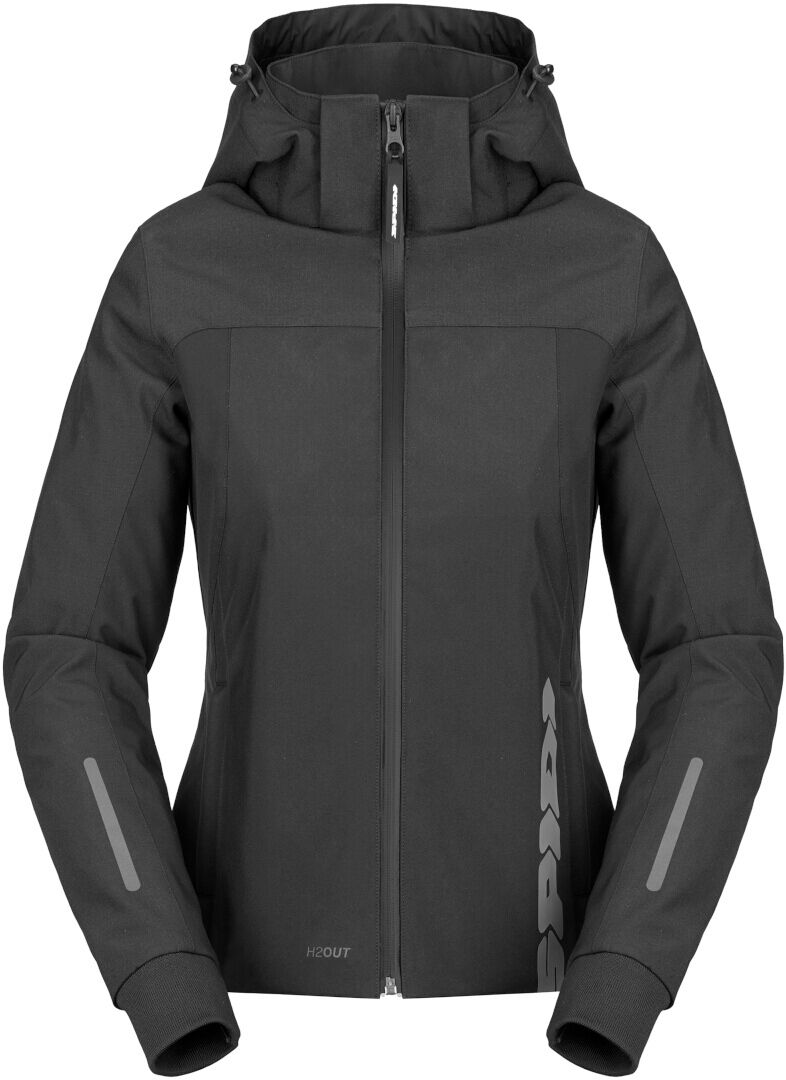 Spidi H2Out II sudadera con capucha impermeable para mujer - Negro (M)