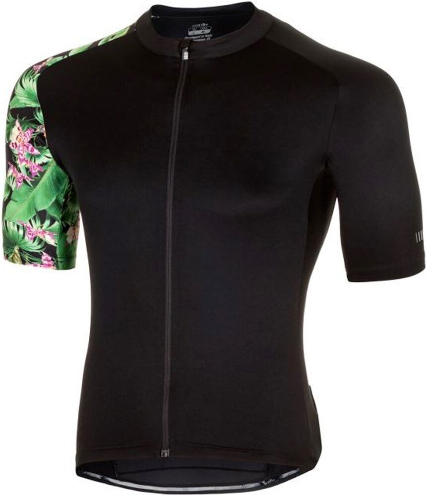 Rh+ flower power maillot manga corta mujer Negro (L)