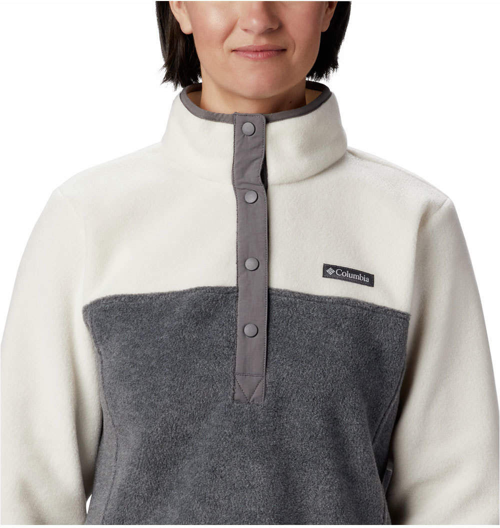 Columbia benton springs 1/2 snap forro polar mujer Gris (XL)