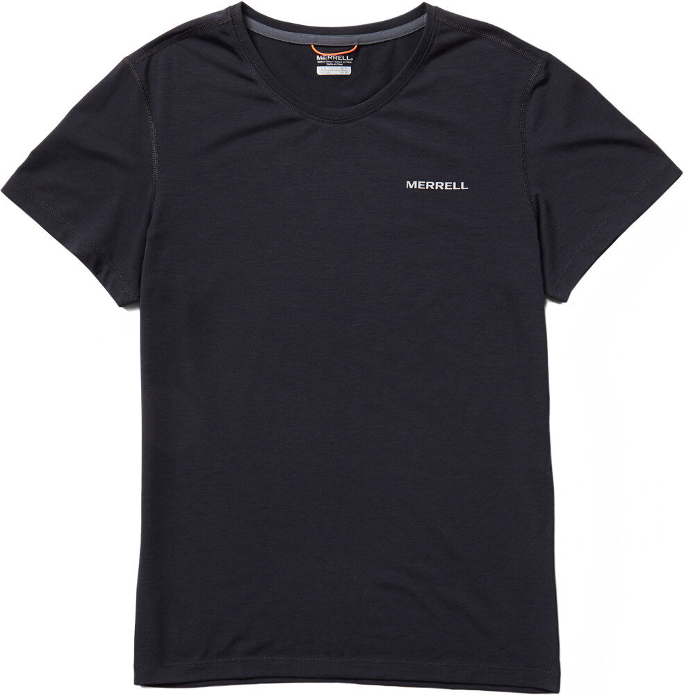 Merrell tencel camisa montaña manga corta mujer Negro (S)