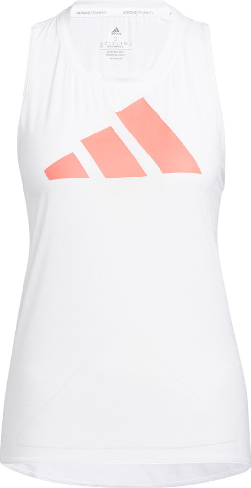 Adidas logo 3 bandas camiseta tirantes fitness mujer Blanco (S)