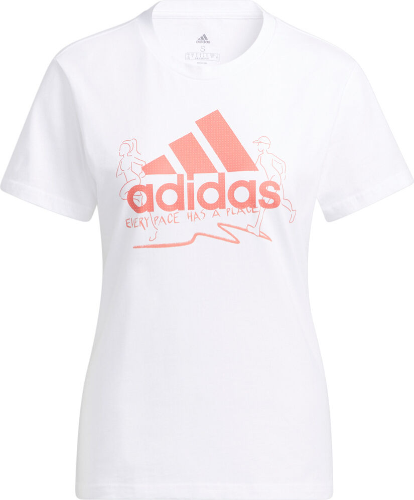 Adidas running logo graphic camiseta entrenamiento manga corta mujer Rosa (S)