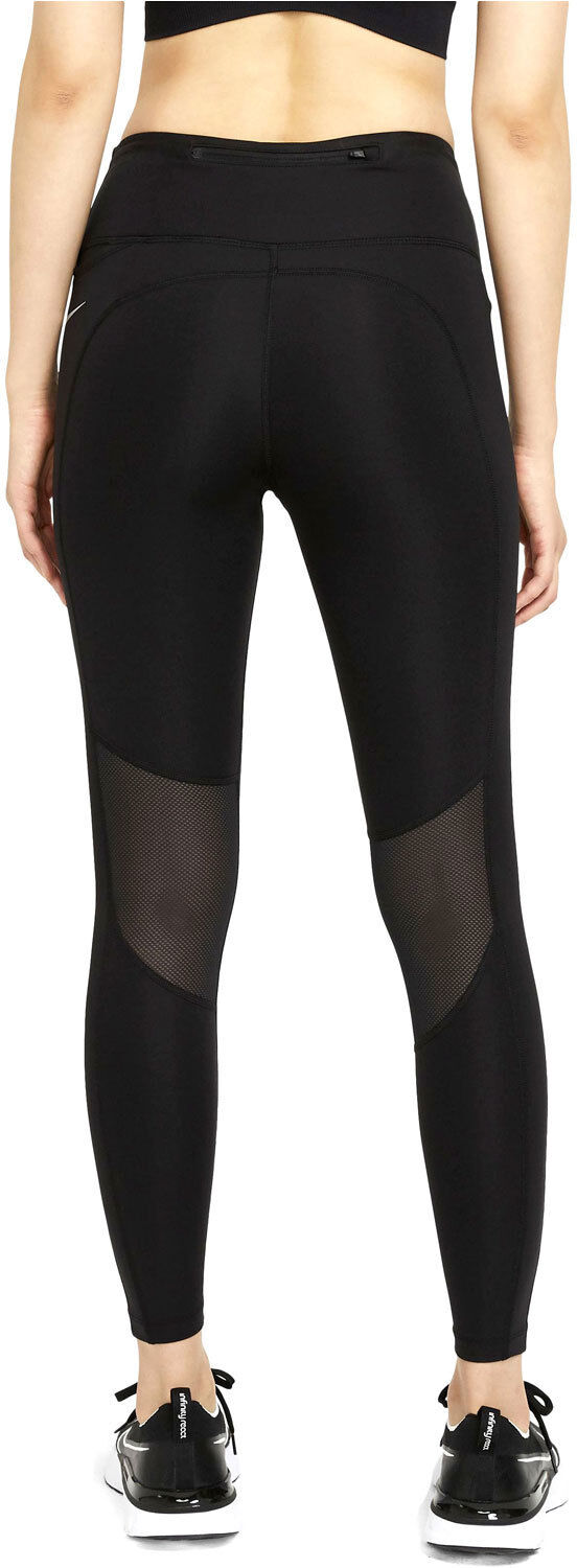 Nike dri-fit fast tight malla larga running mujer Negro (L)