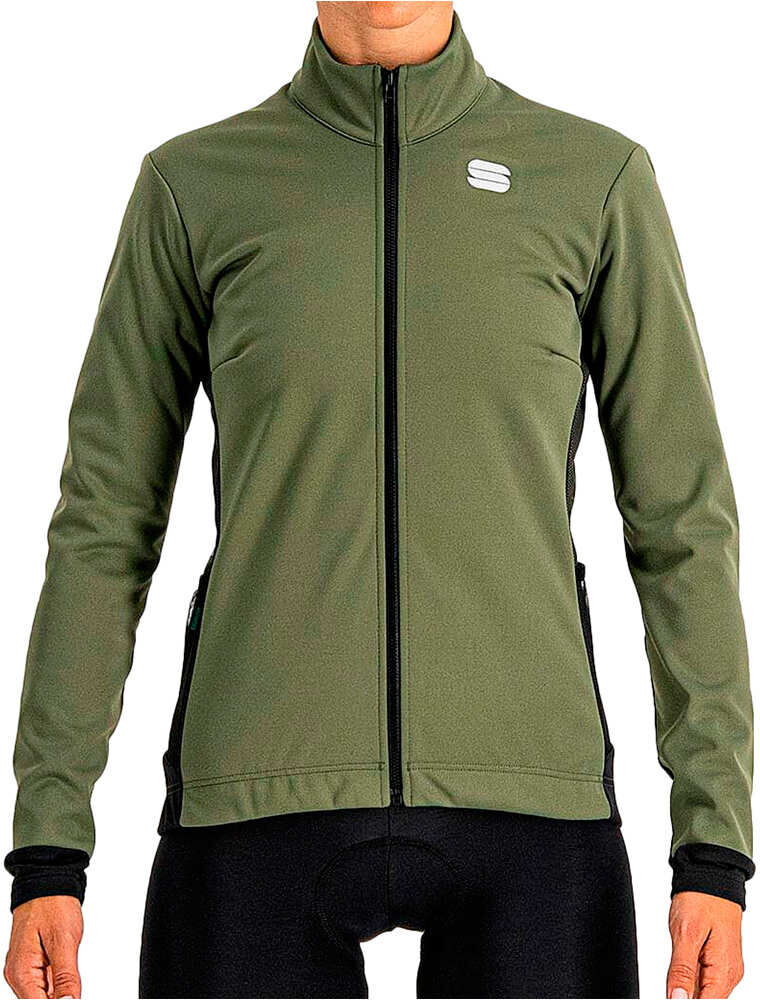 Sportful neo w softshell jacket cortavientos ciclismo mujer Verde (L)