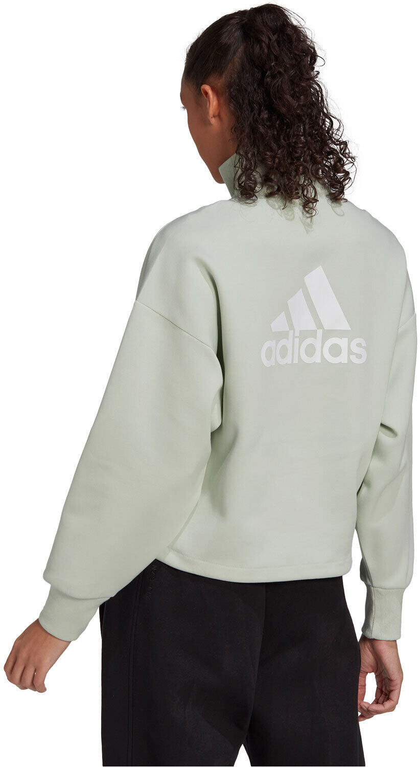 Adidas future icons badge of sport quarter-zip sudadera mujer Verde (L)