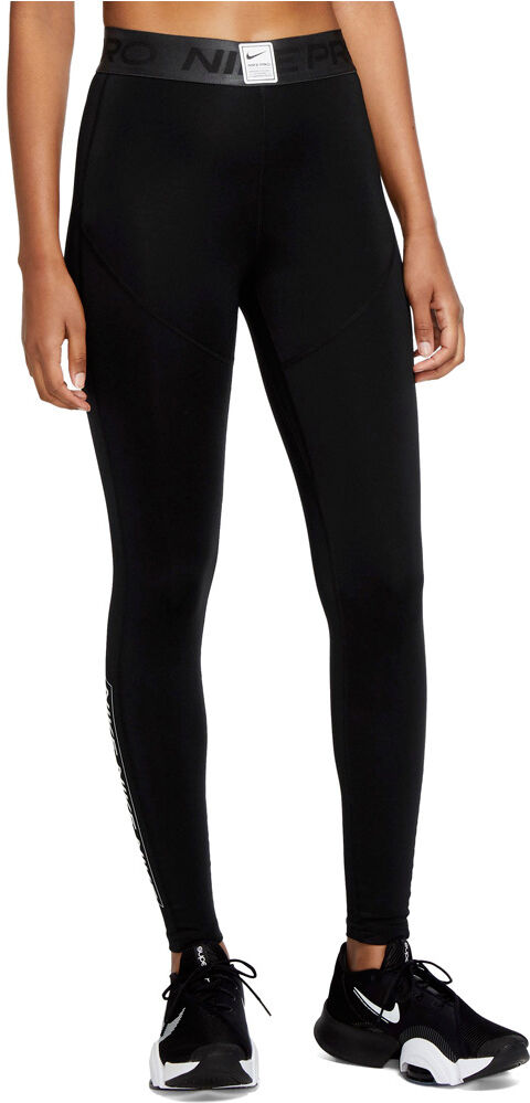 Nike np df mr grx tght pantalones y mallas largas fitness mujer Negro (L)