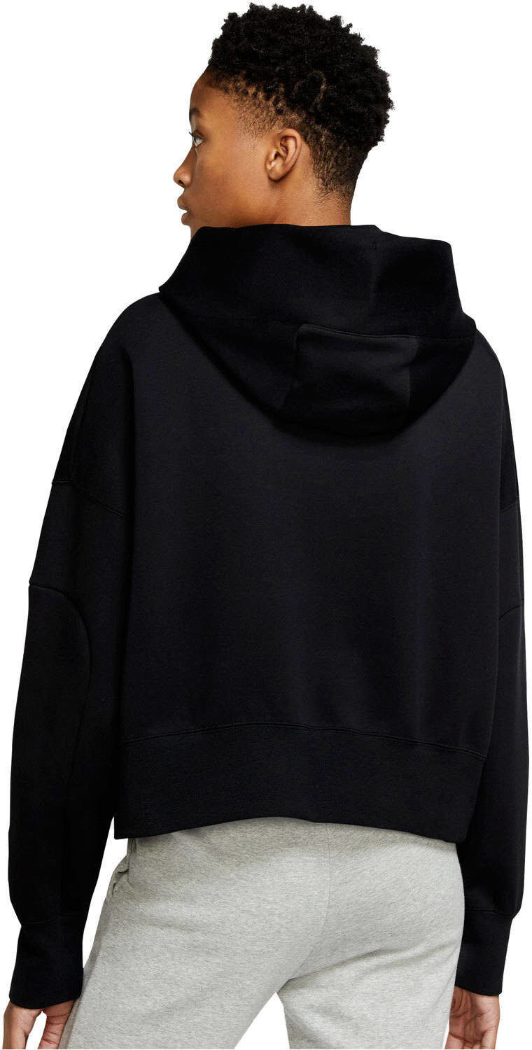 Nike nsw tchflc essntl po hdy oos sudadera mujer Negro (M)