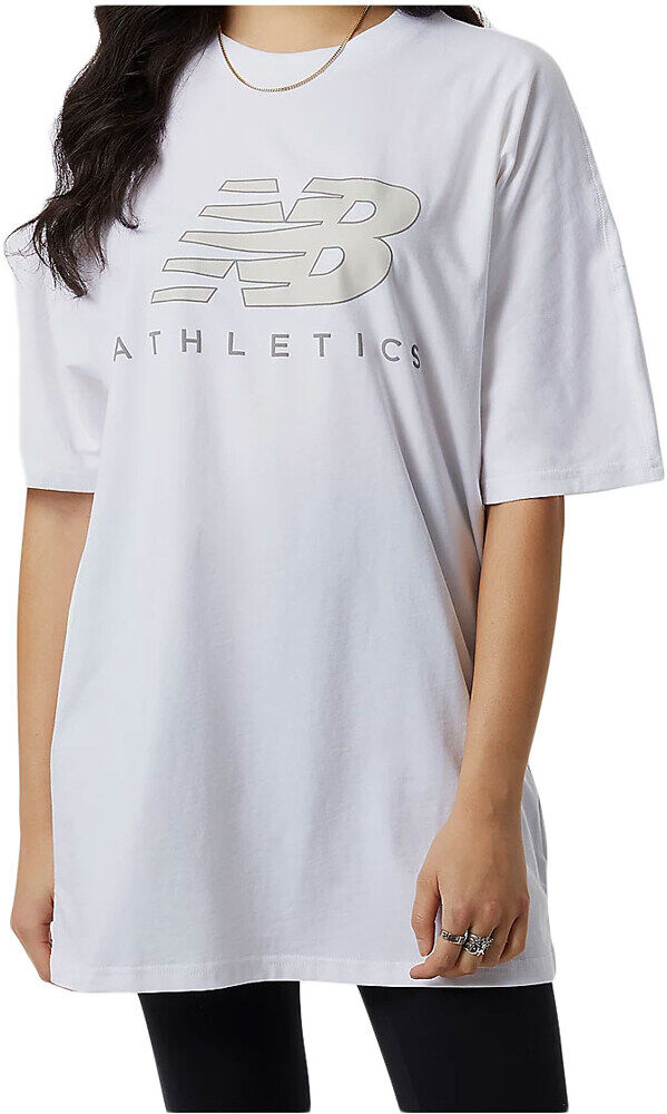 New Balance athletics oversized tee camiseta manga corta mujer Blanco (XS)