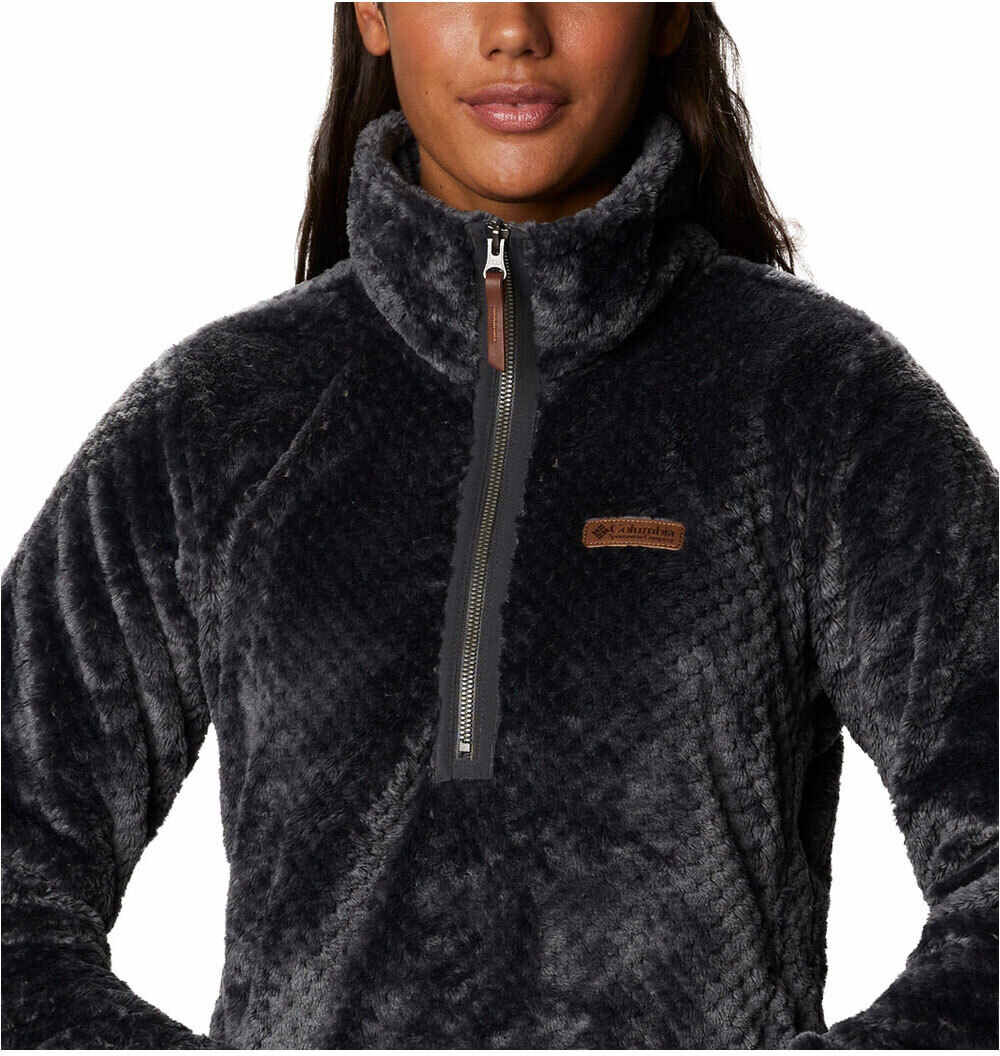 Columbia fire side sherpa 1/4 zip forro polar mujer Negro (XS)