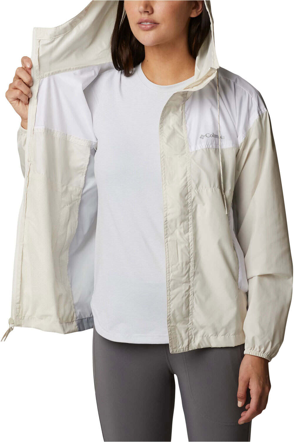 Columbia flash challenger windbreaker chaqueta softshell mujer Blanco (XL)