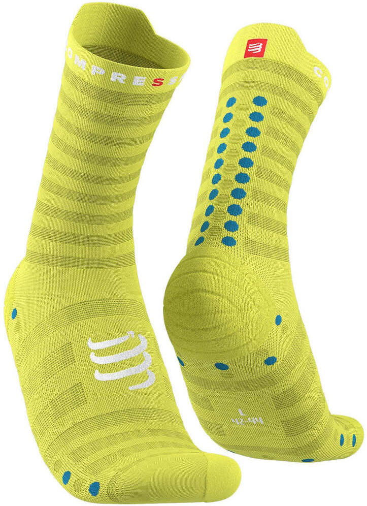 Compressport pro racing socks v40 ultralight calcetines running Amarillo (2)