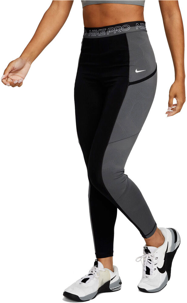 Nike dri-fit high waisted 7/8 pantalones y mallas largas fitness mujer Negro (L)