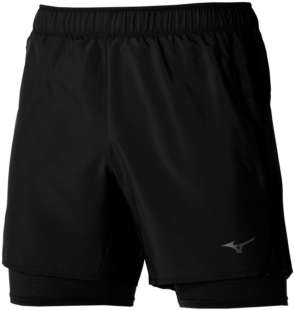 Mizuno core 55 2in1 pantalón running mujer Negro