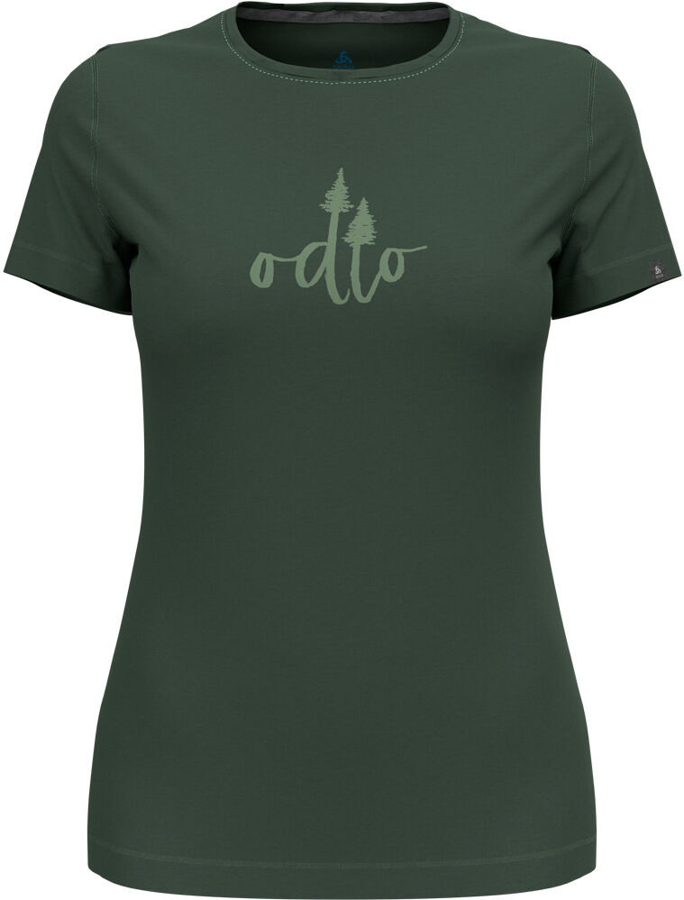 Odlo kumano trees camiseta montaña manga corta mujer Verde (L)