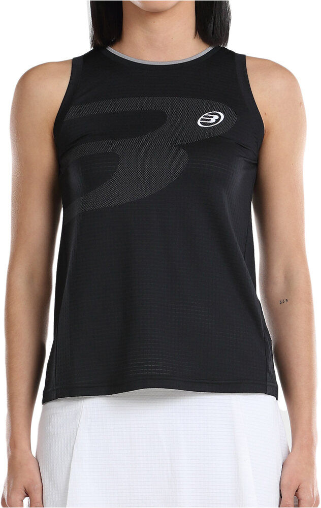 Bullpadel yema camiseta tenis manga corta mujer Negro (L)