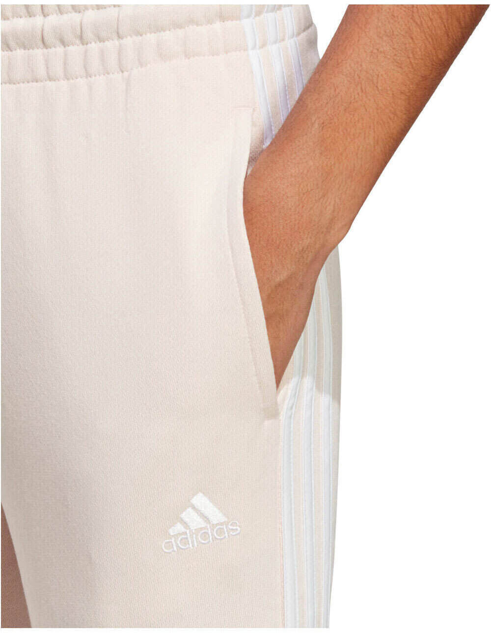 Adidas essentials french terry cuffed 3 bandas pantalón mujer Rosa (S)