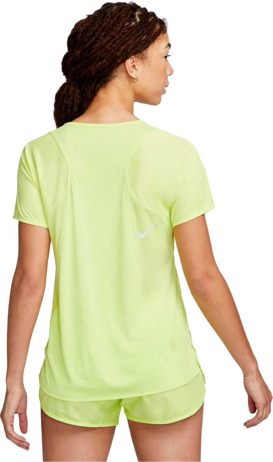 Nike dri-fit race camiseta entrenamiento manga corta mujer Amarillo (M)