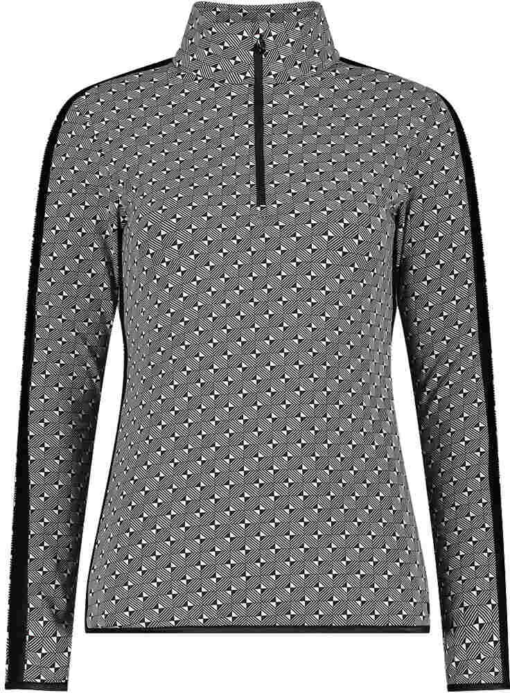 Cmp woman printed sweat forro polar esquí mujer Negro (44)