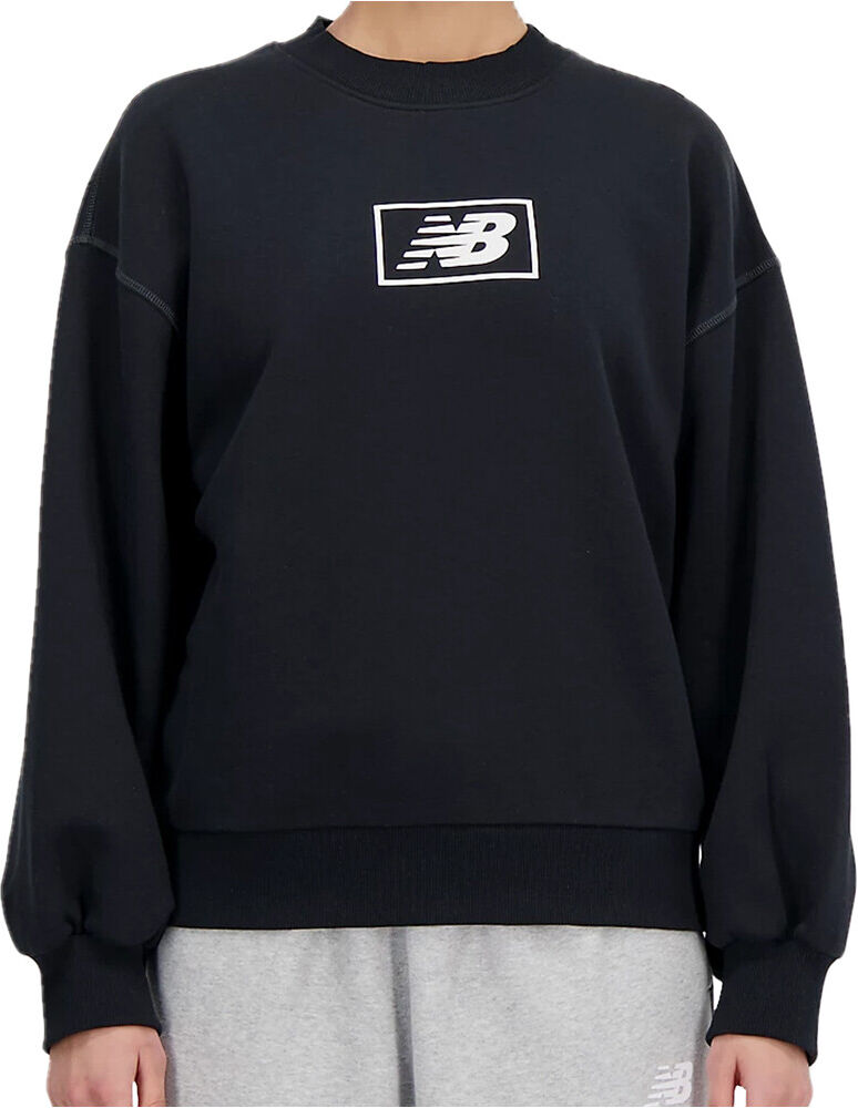 New Balance brushed back sudadera mujer Negro (L)