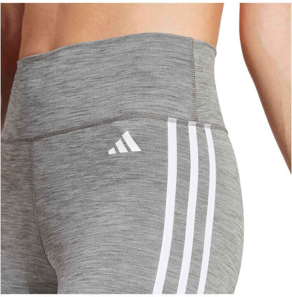 Adidas stripes high-waisted 7/8 pantalones y mallas largas fitness mujer Gris (L)