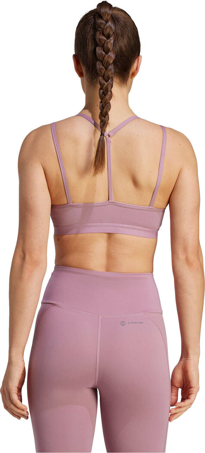 Adidas yoga essentials light-support sujetadores deportivos Morado