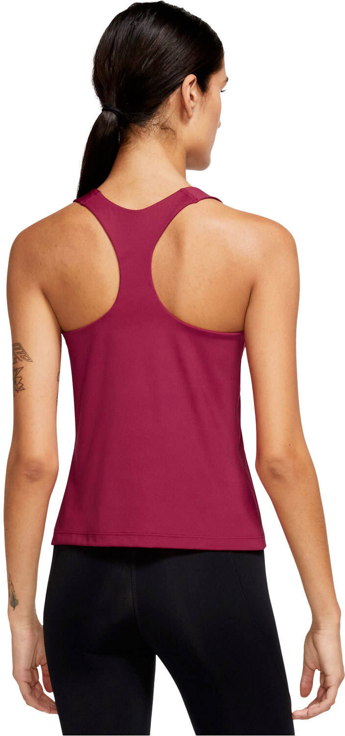 Nike swoosh sujecion media camiseta tirantes fitness mujer Granate (L)