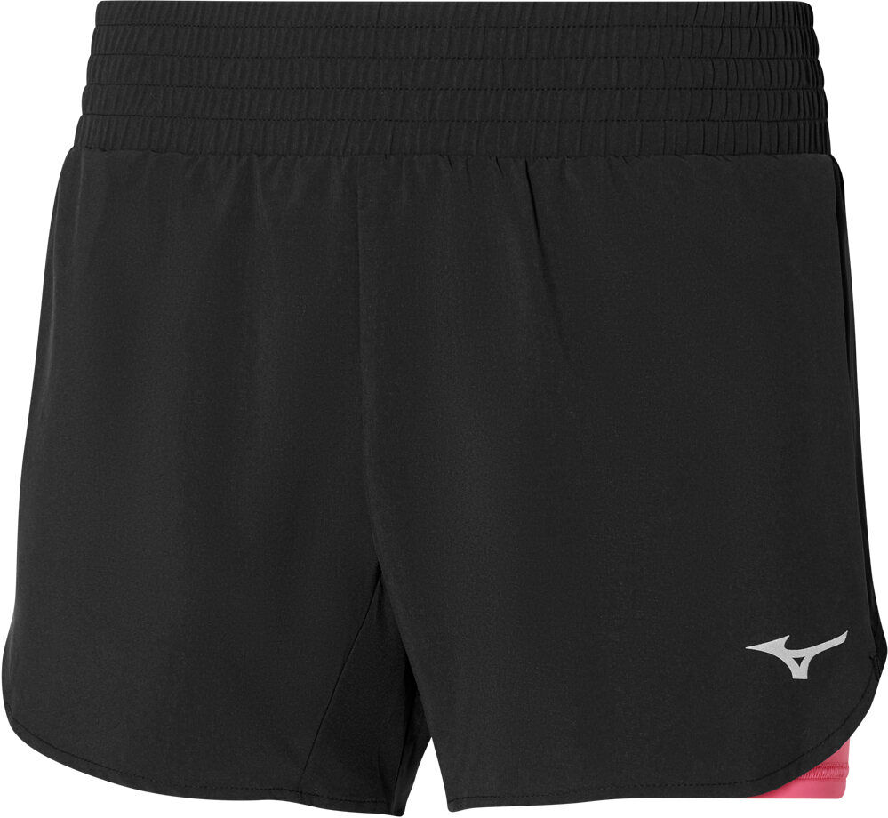 Mizuno 2 en 1 45 pantalón running mujer Negro