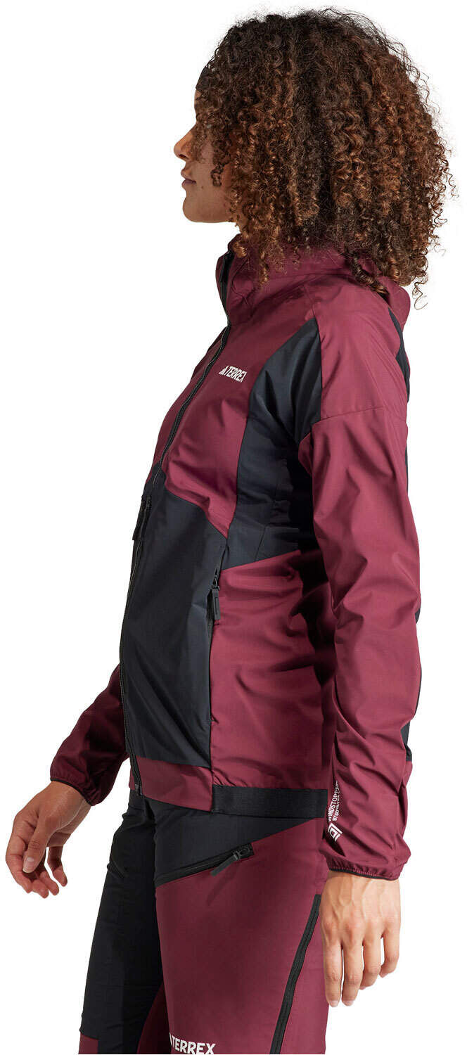 Adidas terrex techrock chaqueta impermeable mujer Granate (M)