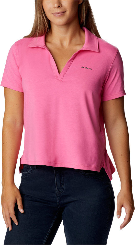 Columbia sun trek polo manga corta mujer Rojo (XL)