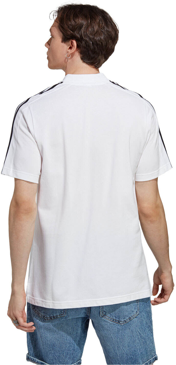 Adidas essentials pique embroidered pequena logo 3 bandas camiseta manga corta hombre Blanco (S)