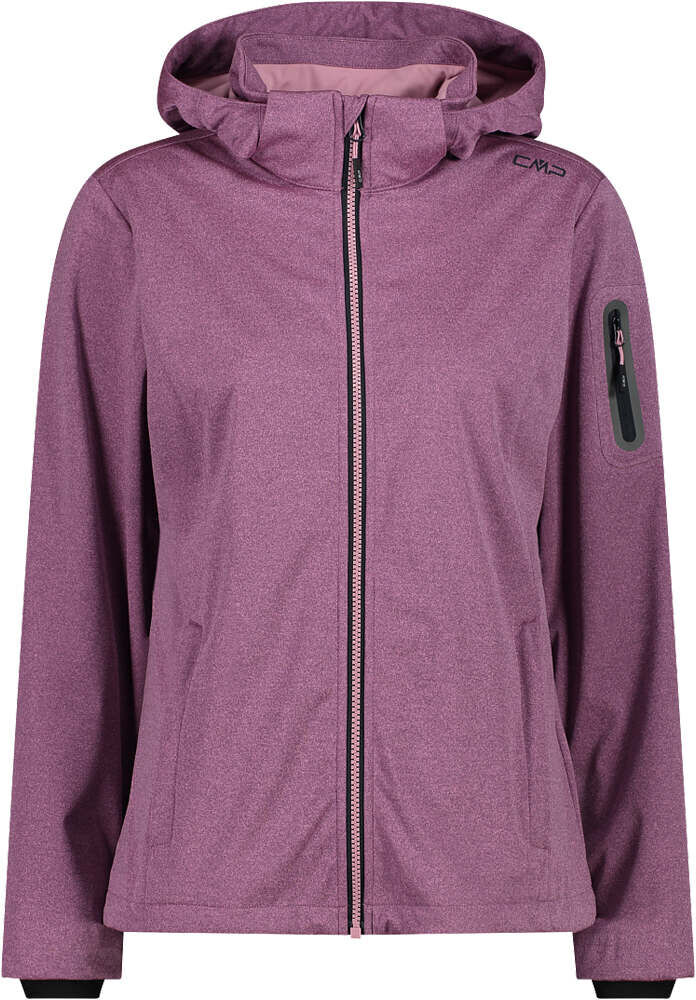 Cmp woman jacket zip hood chaqueta softshell mujer Rosa (42)