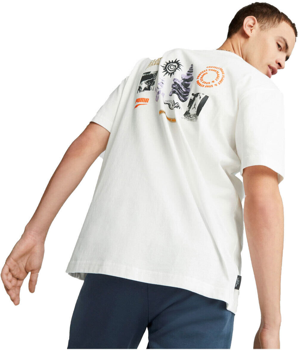 Puma downtown graphic tee camiseta manga corta hombre Blanco (M)