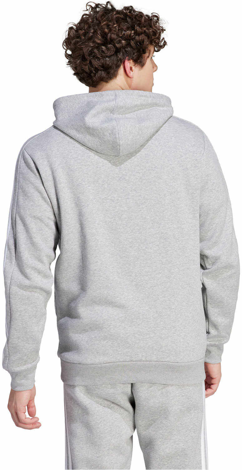 Adidas essentiasl fleece 3 stripes sudadera hombre Gris (XXL)