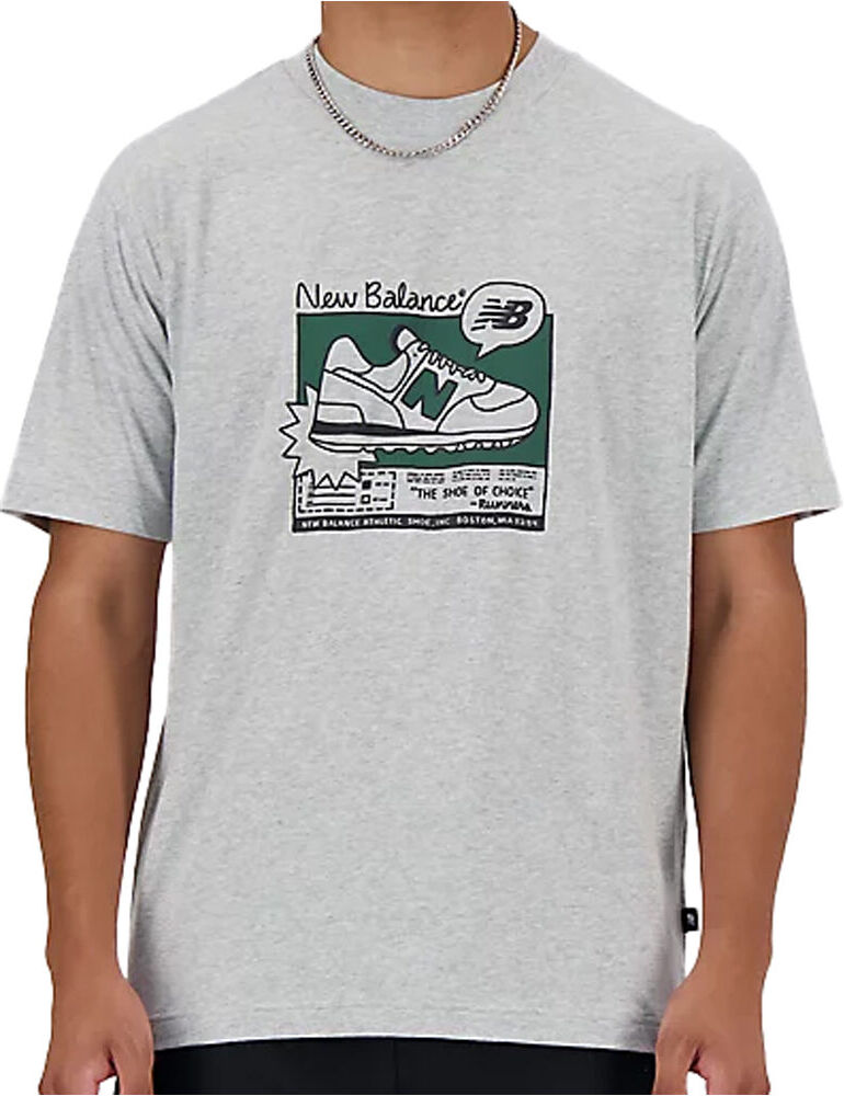 New Balance ad relaxed camiseta manga corta hombre Gris (S)