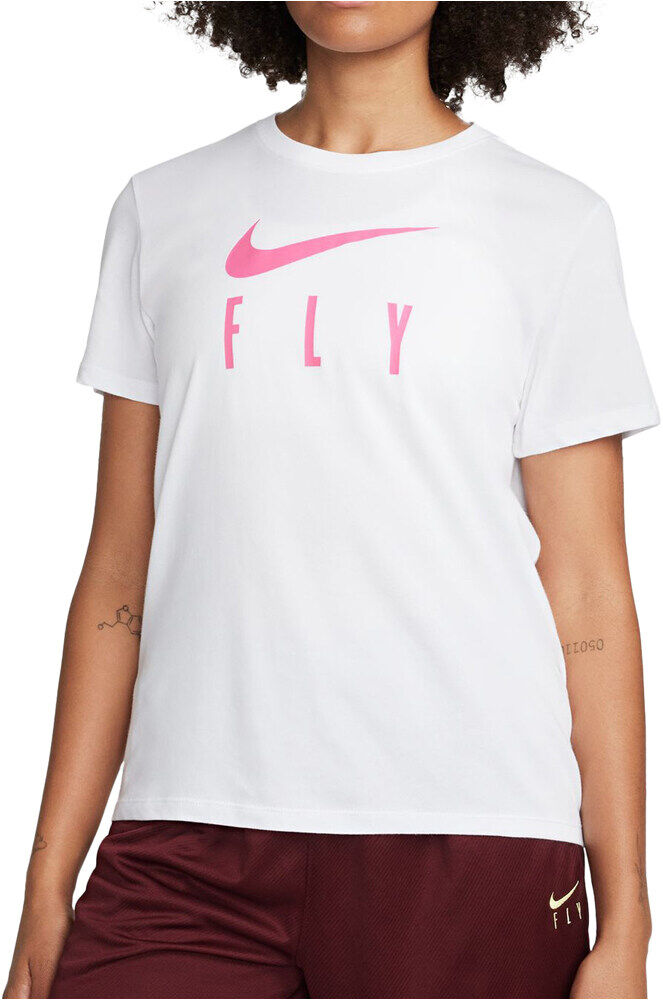 Nike dri-fit swoosh fly camiseta manga corta mujer Blanco (XS)