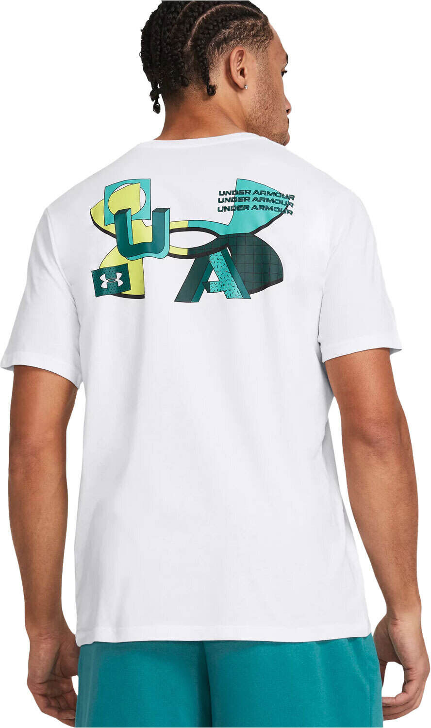 Under Armour color block camiseta manga corta hombre Blanco (S)