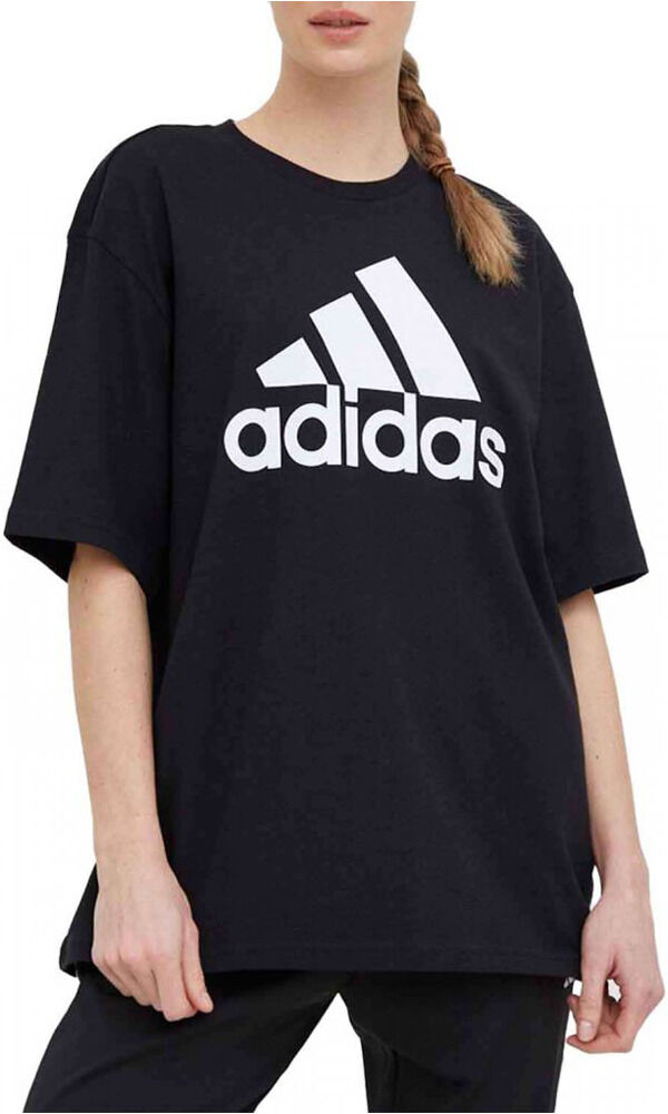 Adidas big logo boyfriend camiseta manga corta mujer Negro (XS)