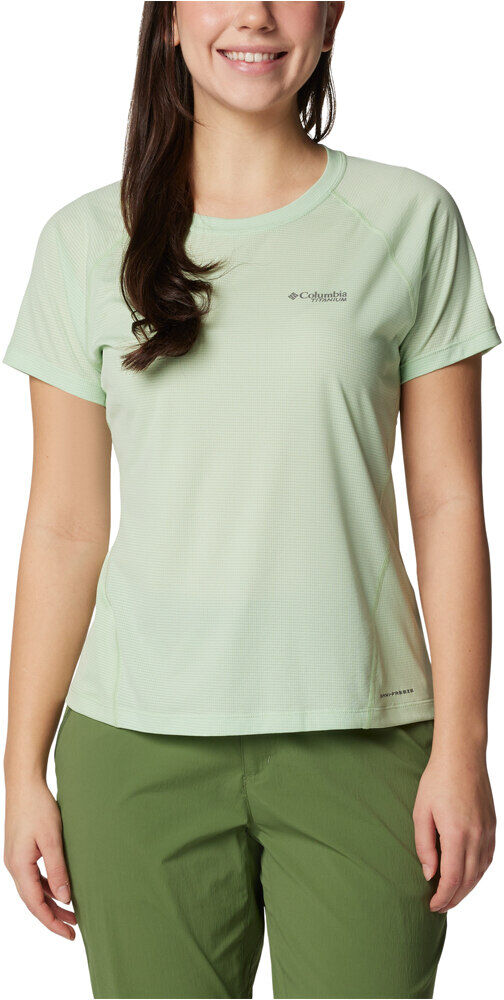 Columbia cirque river camiseta montaña manga corta mujer Verde (L)