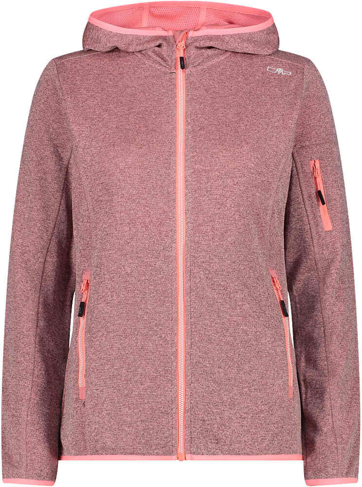 Cmp woman jacket fix hood forro polar mujer Rosa (42)