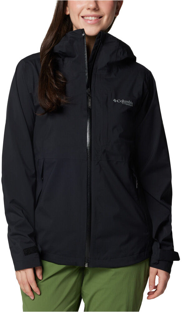 Columbia ampli-dry ii chaqueta impermeable mujer Negro (M)