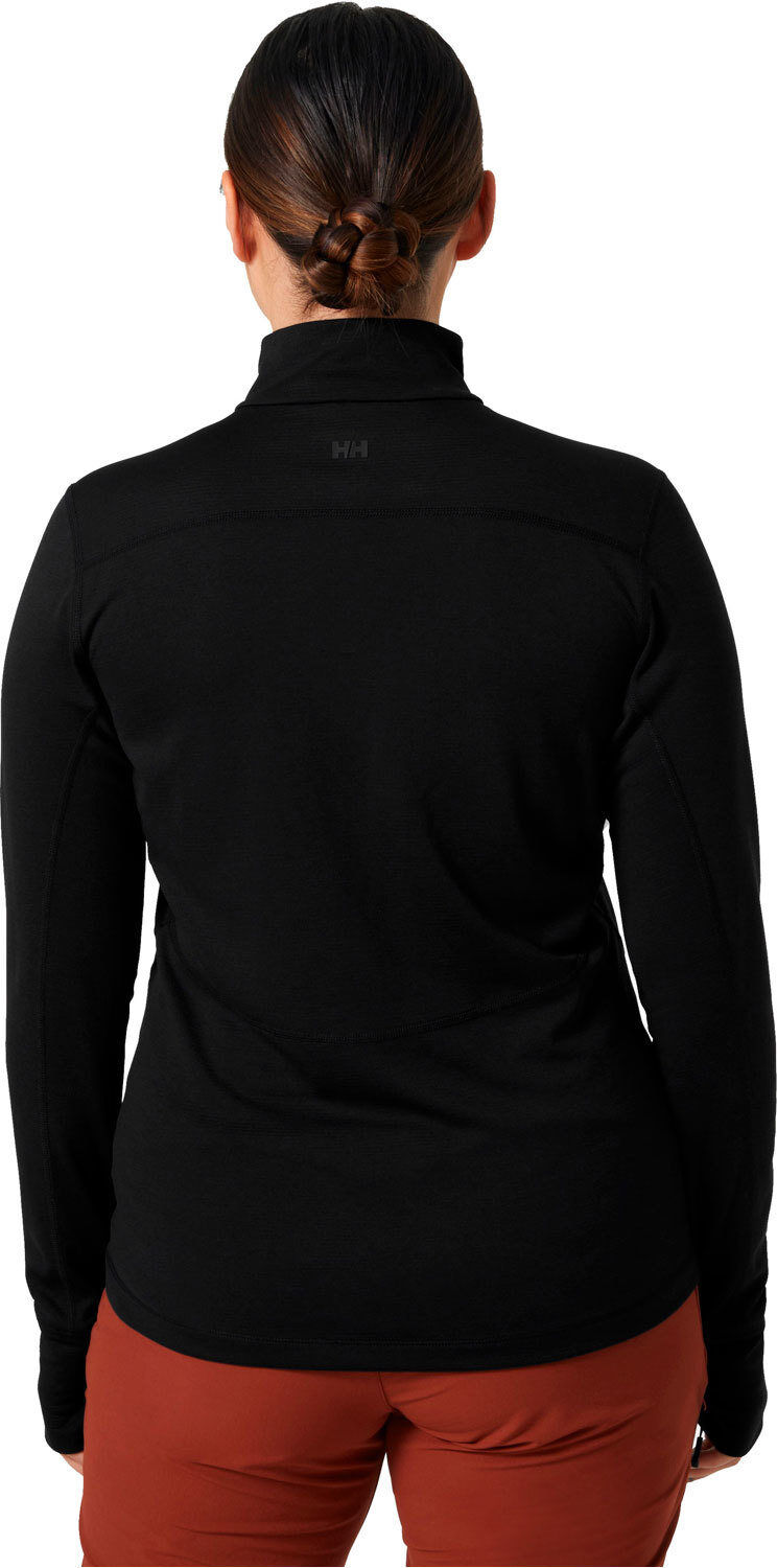 Helly Hansen lifa tech lite 1/2 zip forro polar mujer Negro (M)