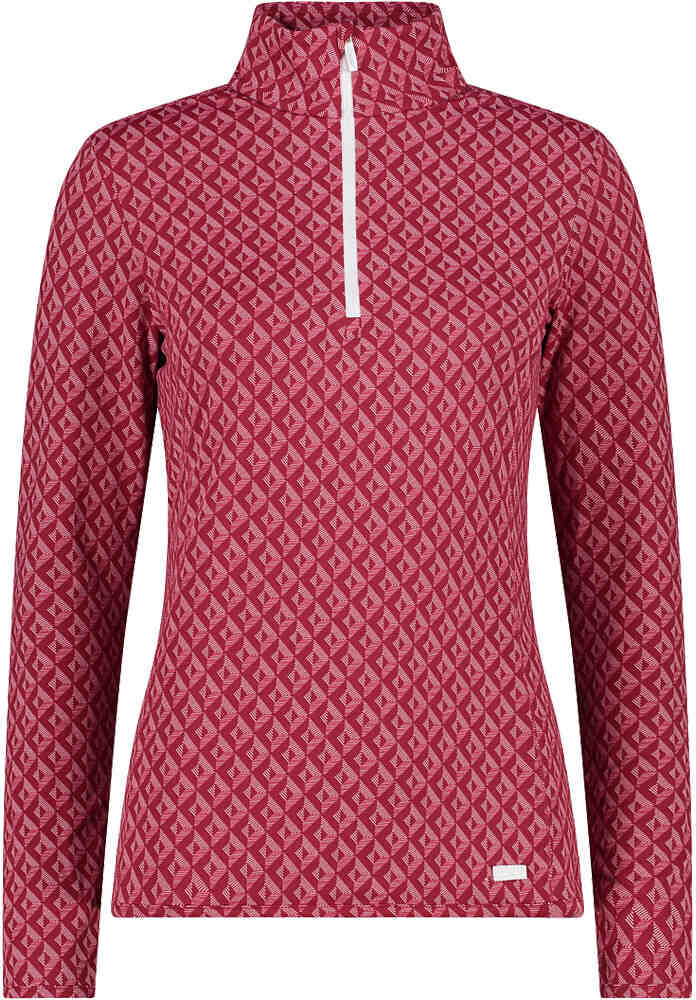 Cmp woman printed sweat forro polar esquí mujer Rojo (36)