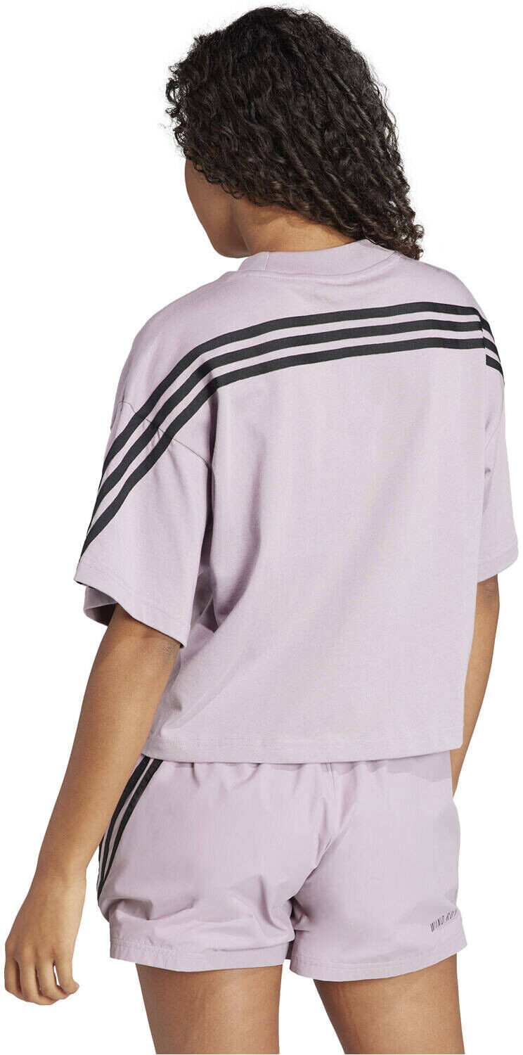 Adidas future icons 3 stripes camiseta manga corta mujer Morado (XL)