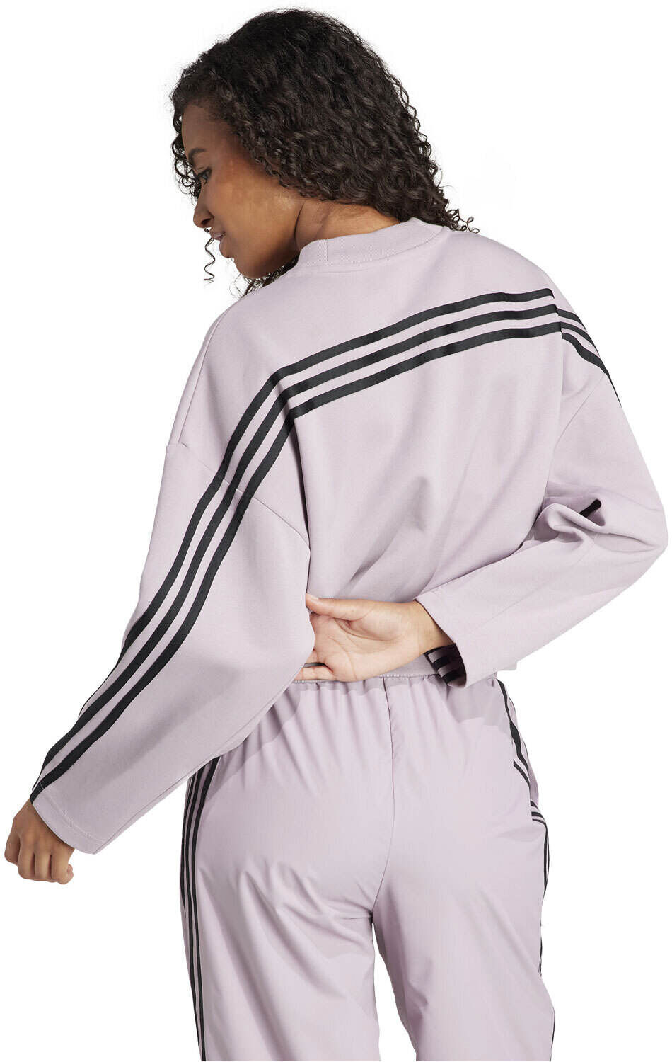 Adidas future icons 3 stripes sudadera mujer Morado (XL)