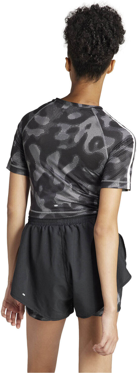 Adidas own the run all over print camiseta entrenamiento manga corta mujer Gris (XS)