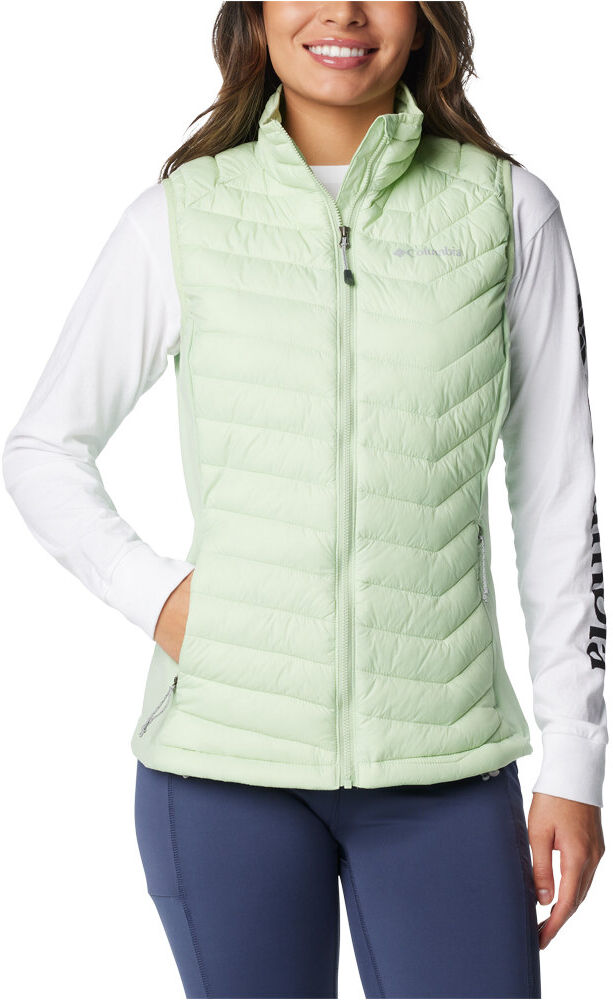 Columbia powder pass chaleco outdoor mujer Verde (M)