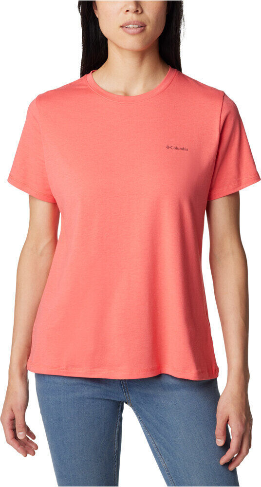 Columbia sun trek camiseta montaña manga corta mujer Rojo (L)