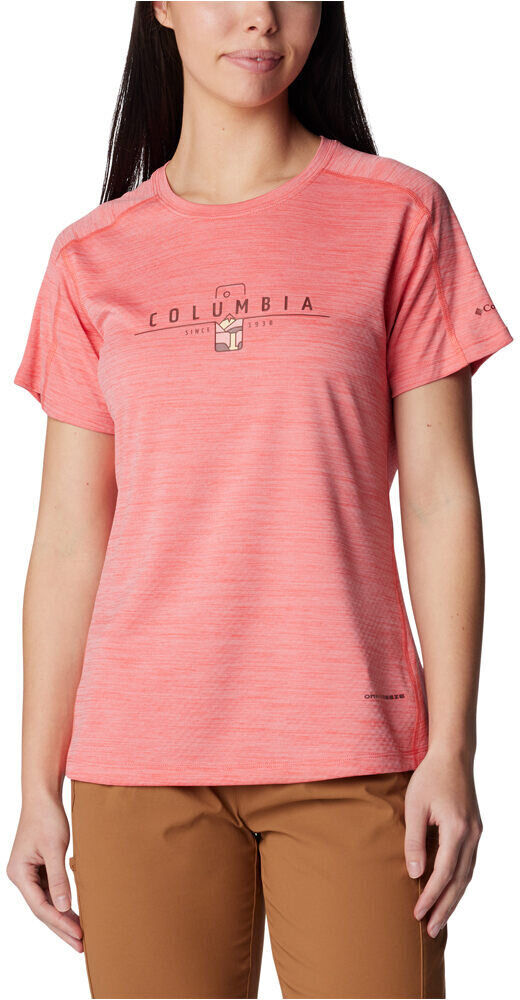 Columbia zero rules camiseta montaña manga corta mujer Rojo (XL)