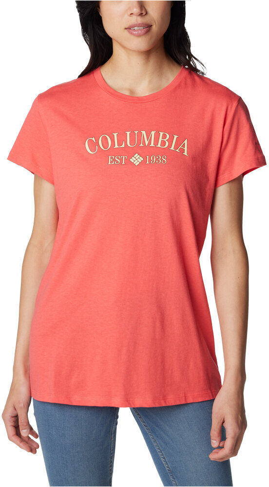 Columbia trek camiseta montaña manga corta mujer Rojo (S)