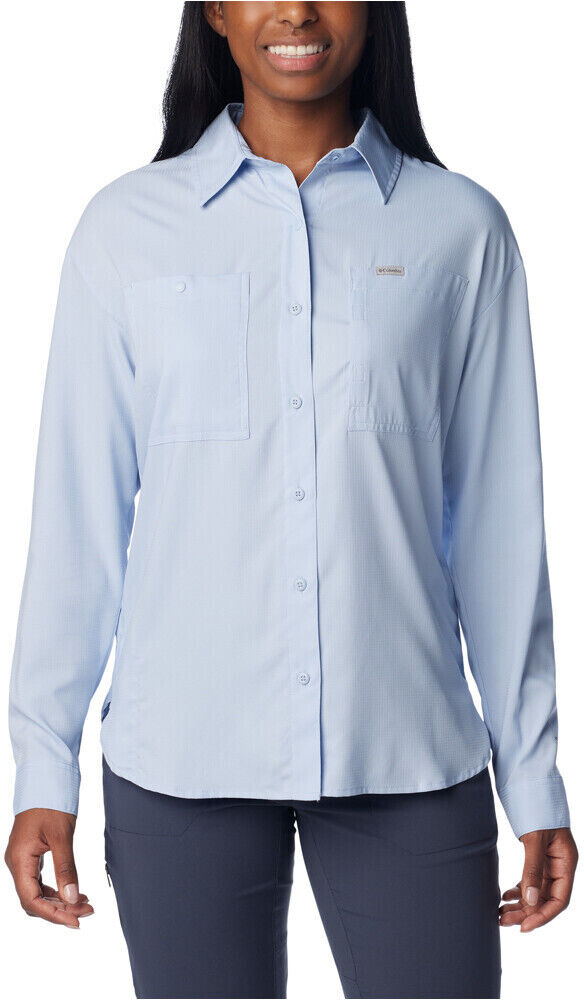 Columbia silver ridge utility camisa montaña manga larga mujer Azul (XS)